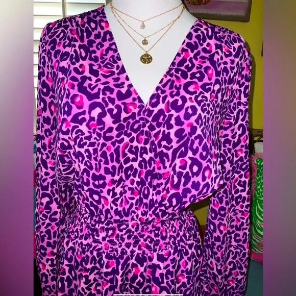 Lilly Pulitzer NWT Cristiana Dress Purple Berry My Favorite Spot $228 Size 8 - Picture 5 of 11